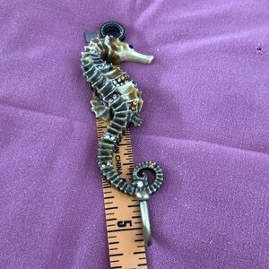 Brass seahorse hook